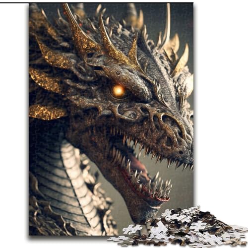 1000-teiliges Puzzle für Erwachsene, Drachenkopf II, Holzpuzzle, Spaß für die ganze Familie, Basteln, perfekt für Geburtstage, Feiertage, Größe 50x75cm 1000-teiliges Puzzle für Erwachsene, Drachenkopf II, Holzpuzzle, Spaß für die ganze Familie, Basteln, perfekt für Geburtstage, Feiertage, Größe 50x75cm von WGLINGX