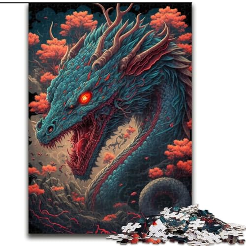 1000-teiliges Puzzle für Erwachsene, Drachentier, Karton-Puzzle, interaktives Familienspiel, DIY-Heimdekoration, Gehirn-Herausforderung, Geschenk, Größe 26x38cm 1000-teiliges Puzzle für Erwachsene, Drachentier, Karton-Puzzle, interaktives Familienspiel, DIY-Heimdekoration, Gehirn-Herausforderung, Geschenk, Größe 26x38cm von WGLINGX