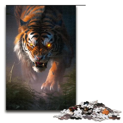 1000-teiliges Puzzle für Erwachsene, Dschungel-Wildtier-Puzzle, Lernspielzeug, tolle Geschenke und Spielzeuge (Größe 50 x 75 cm) von WGLINGX