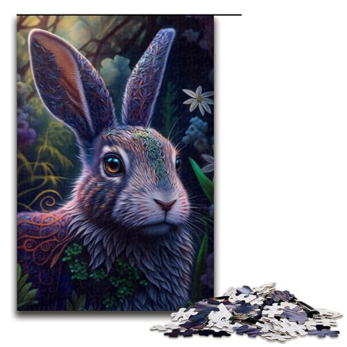 1000-teiliges Puzzle für Erwachsene, Dschungelhasen-Puzzle, Lernspielzeug, tolle Geschenke und Spielzeuge (Größe 50 x 75 cm) von WGLINGX