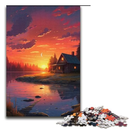 1000-teiliges Puzzle für Erwachsene, EIN kleines Zimmer bei Sonnenuntergang, Lernpuzzle, einzigartiges Geburtstags-Puzzle, 38 x 26 cm 1000-teiliges Puzzle für Erwachsene, EIN kleines Zimmer bei Sonnenuntergang, Lernpuzzle, einzigartiges Geburtstags-Puzzle, 38 x 26 cm von WGLINGX