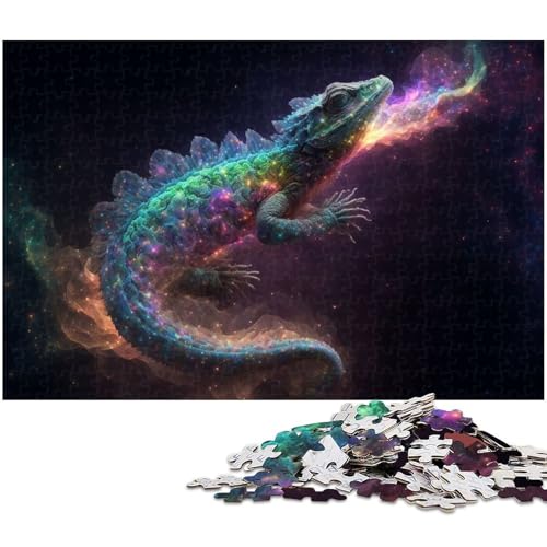 1000-teiliges Puzzle für Erwachsene, Eidechsen-Puzzles für Holzpuzzles, Spielzeug, Denkspiel (Größe 50 x 75 cm) von WGLINGX