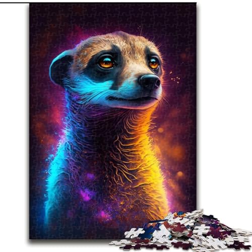 1000-teiliges Puzzle für Erwachsene, Erdmännchen-Holzpuzzle für Erwachsene, Heimdekoration und interaktives Familienspiel, (Größe 26x38cm) von WGLINGX