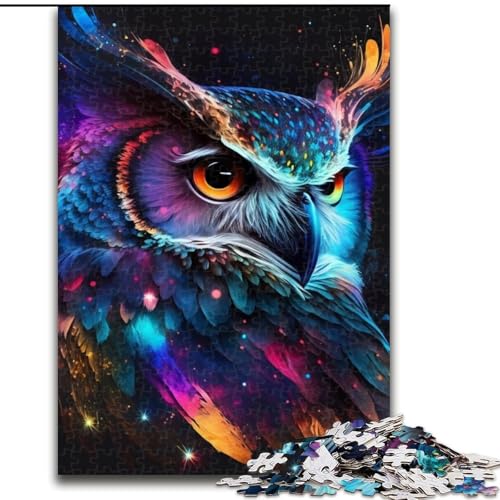 1000-teiliges Puzzle für Erwachsene, Eule, Holzpuzzle, lehrreich und unterhaltsam, Indoor-Spiel für die Heimdekoration (Größe 38x26cm) von WGLINGX