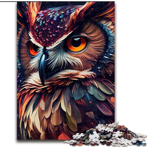 1000-teiliges Puzzle für Erwachsene, Eule, buntes 1000-teiliges Puzzle für Erwachsene, ideales Urlaubs- oder Geburtstagsgeschenk, Partyspiel-Spielzeug, Größe 26x38cm 1000-teiliges Puzzle für Erwachsene, Eule, buntes 1000-teiliges Puzzle für Erwachsene, ideales Urlaubs- oder Geburtstagsgeschenk, Partyspiel-Spielzeug, Größe 26x38cm von WGLINGX