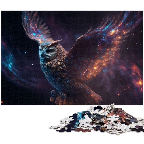 1000-teiliges Puzzle für Erwachsene, Eulen-Puzzles für Holzpuzzles, Spielzeug, Denkspiel (Größe 50 x 75 cm) von WGLINGX