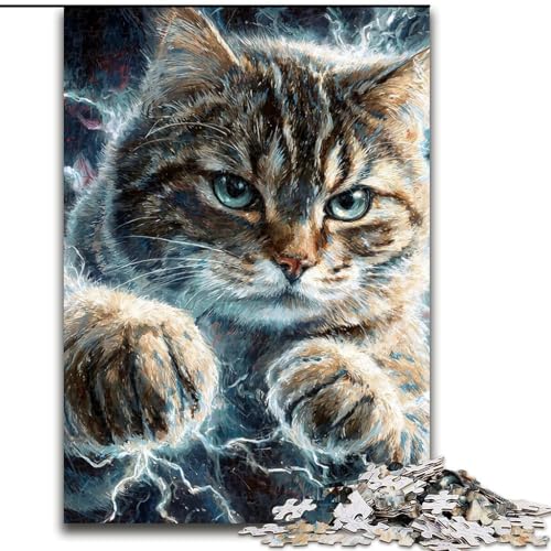 1000-teiliges Puzzle für Erwachsene, Fantasie-Katzen-Puzzle, 1000 Teile, Familie und Freunde, knifflige Herausforderung (Größe 26x38cm) von WGLINGX