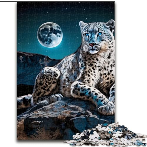 1000-teiliges Puzzle für Erwachsene, Fantasie-Leopard, Holzpuzzle, Familieninteraktion und lustiges Geschenk, lebendiges abstraktes Design (Größe 50x75cm) von WGLINGX