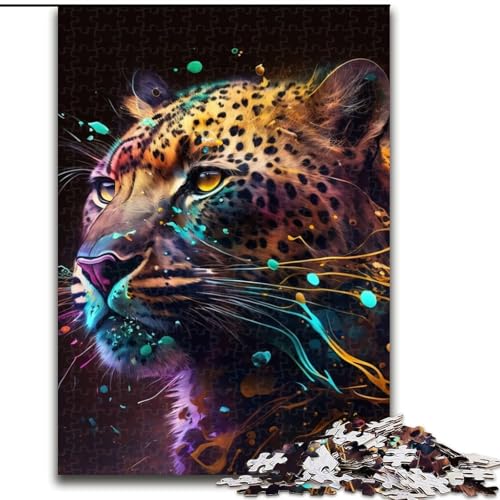 1000-teiliges Puzzle für Erwachsene, Fantasie-Leopard, aus Pappe, pädagogisches und unterhaltsames Indoor-Spiel für die Heimdekoration (Größe 26x38cm) von WGLINGX