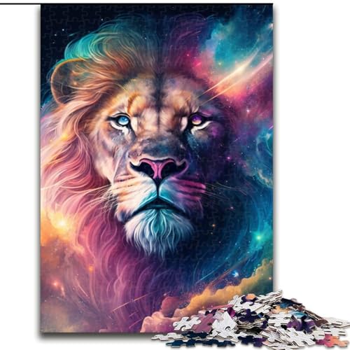 1000-teiliges Puzzle für Erwachsene, Fantasie-Löwe, Holzpuzzle, lehrreich und unterhaltsam, Indoor-Spiel für die Heimdekoration (Größe 38x26cm) von WGLINGX