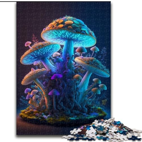 1000-teiliges Puzzle für Erwachsene, Fantasie-Pilz, Holzpuzzle für Erwachsene, anspruchsvolles DIY-Denkspiel, interaktive Familienaktivität (Größe 26x38cm) von WGLINGX
