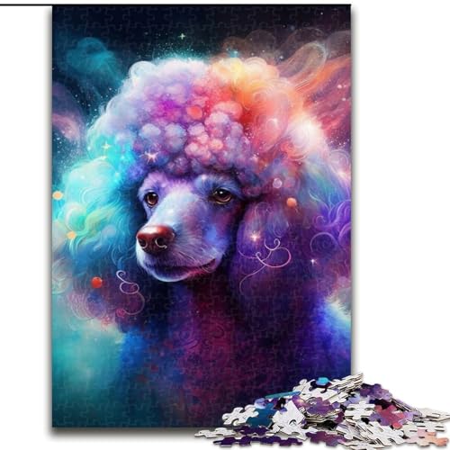 1000-teiliges Puzzle für Erwachsene, Fantasie-Pudel, Holzpuzzle, lehrreich und unterhaltsam, Indoor-Spiel für die Heimdekoration (Größe 38x26cm) von WGLINGX