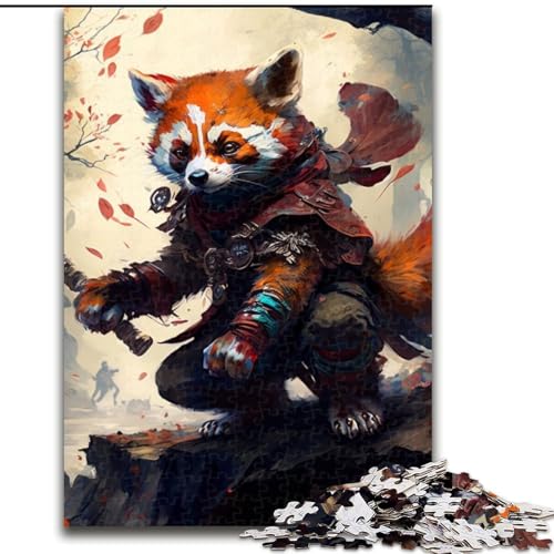 1000-teiliges Puzzle für Erwachsene, Fantasie-Roter Panda, Holzpuzzle, lehrreich und unterhaltsam, Indoor-Spiel für die Heimdekoration (Größe 38x26cm) von WGLINGX