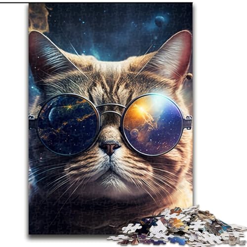 1000-teiliges Puzzle für Erwachsene, Fantasy-Katzen-Puzzle für Erwachsene, perfekt für Teenager und Familien, (Größe 38x26cm) von WGLINGX