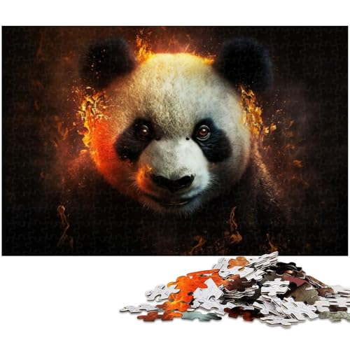 1000-teiliges Puzzle für Erwachsene, Fantasy-Panda-Puzzles für Holzpuzzles, Spielzeug, Denkspiel (Größe 50 x 75 cm) von WGLINGX
