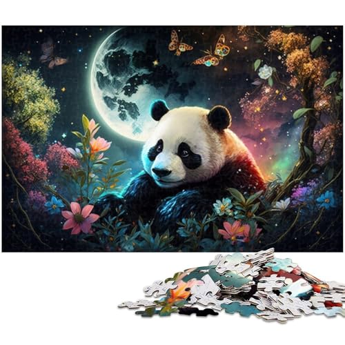 1000-teiliges Puzzle für Erwachsene, Fantasy-Panda-Puzzles für Holzpuzzles, Spielzeug, Denkspiel (Größe 50 x 75 cm) von WGLINGX