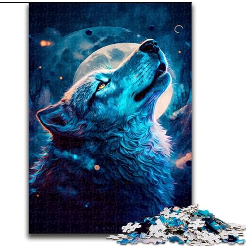 1000-teiliges Puzzle für Erwachsene, Fantasy-Wolf, Holzpuzzle für Erwachsene, Weihnachten, Halloween, Muttertag, Neujahr, Ostergeschenk (Größe 50x75cm) von WGLINGX