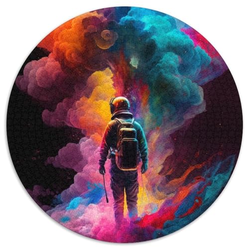 1000-teiliges Puzzle für Erwachsene, Farb-Astronauten-Puzzle, anspruchsvolles Denkspiel für Teenager, unterhaltsames interaktives Spiel für die ganze Familie, 1000 Teile (67,5x67,5cm) von WGLINGX