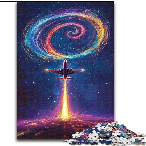 1000-teiliges Puzzle für Erwachsene, Farbflugzeug-Puzzle, 1000-teiliges Puzzle, pädagogisches und unterhaltsames Indoor-Spiel für die Heimdekoration (Größe 50x75cm) von WGLINGX