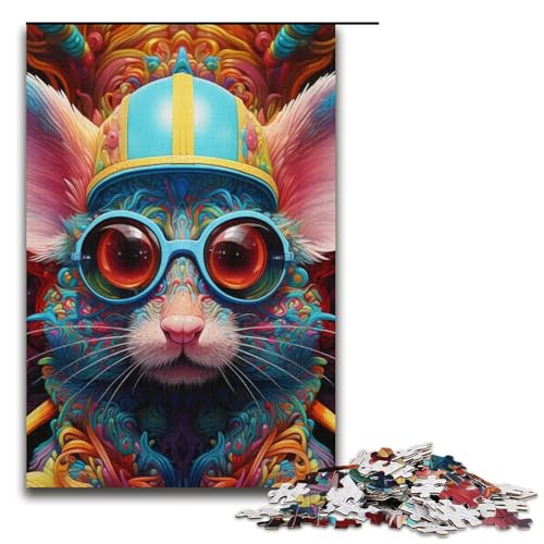 1000-teiliges Puzzle für Erwachsene, Farbmaus-Puzzle als Geschenk, 14,96 x 10,24 Zoll 1000-teiliges Puzzle für Erwachsene, Farbmaus-Puzzle als Geschenk, 14,96 x 10,24 Zoll von WGLINGX