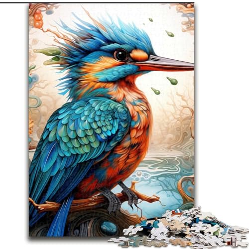 1000-teiliges Puzzle für Erwachsene, Farbvogel-Puzzle, Familienaktivitätsspiel für Teenager, anspruchsvolles Denkspiel (Größe 26x38cm) von WGLINGX