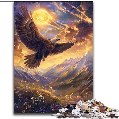 1000-teiliges Puzzle für Erwachsene, Fliegender Adler, Puzzle für 1000-teiliges Denkspiel für Teenager, Spieleabend mit der Familie (Größe 26x38cm) von WGLINGX