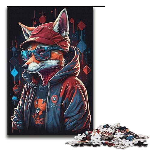 1000-teiliges Puzzle für Erwachsene, Fuchs-Boxer-Puzzlespiel, Geburtstagsgeschenk, Geschenke, Wandkunst (Größe 38 x 26 cm) von WGLINGX
