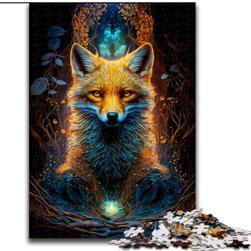 1000-teiliges Puzzle für Erwachsene, Fuchs-Puzzle, 1000 Teile für Erwachsene, Spielzeug, Geschenk, pädagogisch wertvoll, intellektuell, entspannend, lustiges Familienspiel, Größe 50x75cm von WGLINGX