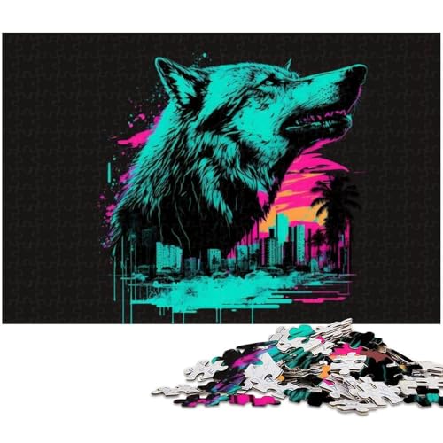 1000-teiliges Puzzle für Erwachsene, Fuchs-Puzzle – anspruchsvolles Spiel, jedes Teil ist einzigartig – anspruchsvolles, unterhaltsames Spiel für die ganze Familie (Größe 38 x 26 cm) von WGLINGX
