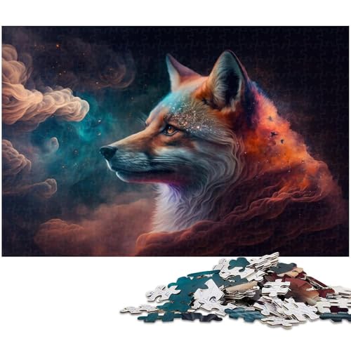 1000-teiliges Puzzle für Erwachsene, Fuchs-Puzzle – anspruchsvolles Spiel, jedes Teil ist einzigartig – anspruchsvolles, unterhaltsames Spiel für die ganze Familie (Größe 38 x 26 cm) von WGLINGX