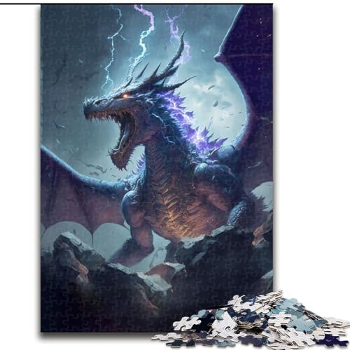 1000-teiliges Puzzle für Erwachsene, Fury Dragon III, Holzpuzzle für Erwachsene, Weihnachten, Halloween, Muttertag, Neujahr, Ostergeschenk (Größe 26x38cm) von WGLINGX