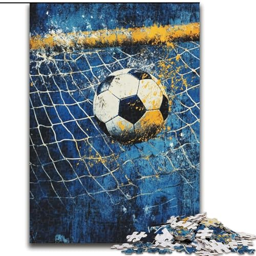 1000-teiliges Puzzle für Erwachsene, Fußball, Puzzle für Erwachsene, 1000 Teile, mit interaktivem Familienspiel, Kinder ab 14 Jahren (Größe 26x38cm) von WGLINGX