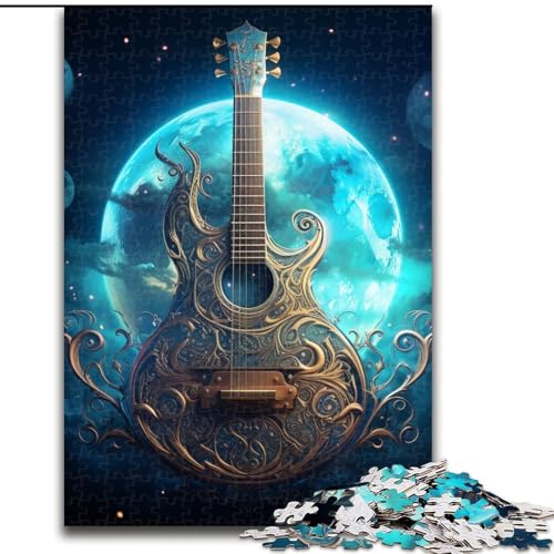 1000-teiliges Puzzle für Erwachsene, Galaxie-Gitarre, 1000 Teile, Puzzle-Geschenk, anspruchsvolles Denkspiel für Teenager, perfekt als Heimdekoration oder Geschenk (Größe 26x38cm) von WGLINGX