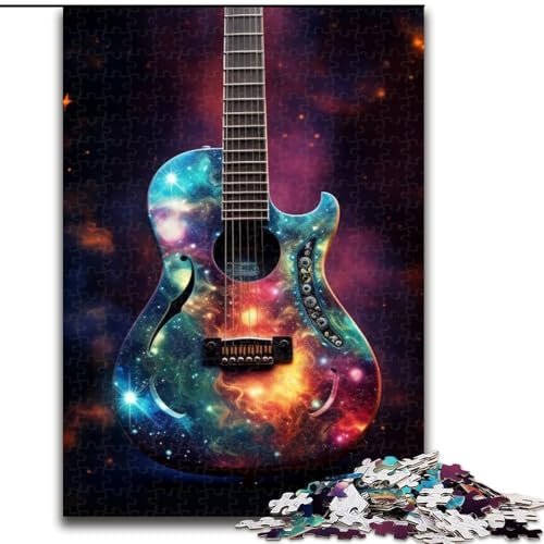 1000-teiliges Puzzle für Erwachsene, Galaxie-Gitarre, 1000-teiliges Puzzle, Geschenke, einzigartige DIY-Heimdekoration, Geschenkidee (Größe 50x75cm) von WGLINGX