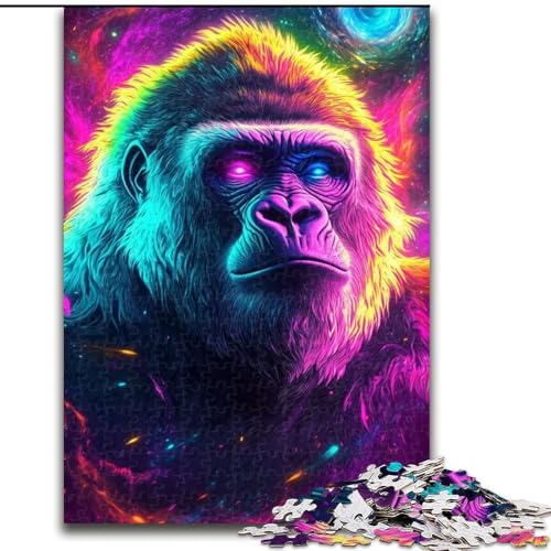 1000-teiliges Puzzle für Erwachsene, Galaxie-Gorilla, Holzpuzzle, Spaß für die ganze Familie, Basteln, perfekt für Geburtstage, Feiertage, Größe 50x75cm 1000-teiliges Puzzle für Erwachsene, Galaxie-Gorilla, Holzpuzzle, Spaß für die ganze Familie, Basteln, perfekt für Geburtstage, Feiertage, Größe 50x75cm von WGLINGX