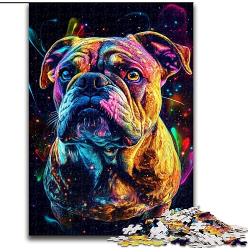 1000-teiliges Puzzle für Erwachsene, Galaxy Bulldog, Holzpuzzle für Erwachsene für Geburtstage, Feiertage und besondere Anlässe (Größe 50x75cm) von WGLINGX