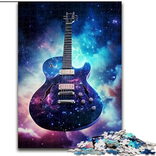 1000-teiliges Puzzle für Erwachsene, Galaxy-Gitarren-Puzzle für Erwachsene, 1000 Teile, Heimdekorationsgeschenk, Denkspiel (Größe 50x75cm) von WGLINGX