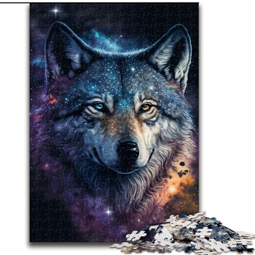 1000-teiliges Puzzle für Erwachsene, Galaxy Wolf, Holzpuzzle, herausfordernd und unterhaltsam, Familienaktivität, Größe 50x75cm 1000-teiliges Puzzle für Erwachsene, Galaxy Wolf, Holzpuzzle, herausfordernd und unterhaltsam, Familienaktivität, Größe 50x75cm von WGLINGX