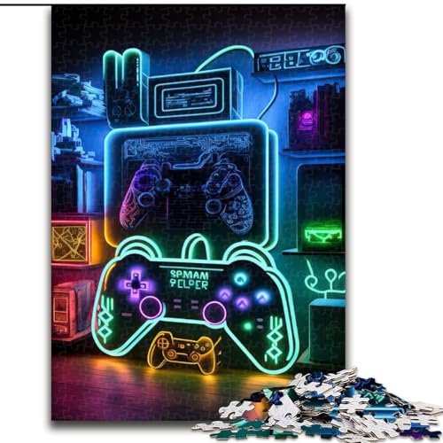 1000-teiliges Puzzle für Erwachsene, Gaming, Neon-Puzzles, 1000 Teile für Erwachsene, Spielzeug, Geschenk, pädagogisch wertvoll, intellektuell, entspannend, lustiges Familienspiel, Größe 50x75cm von WGLINGX