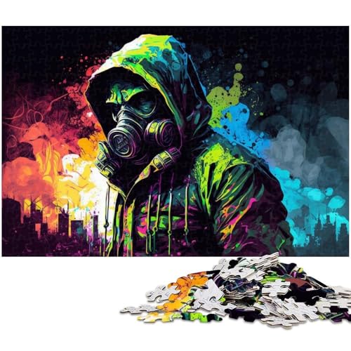 1000-teiliges Puzzle für Erwachsene, Gasmasken-Puzzle – anspruchsvolles Spiel, jedes Teil ist einzigartig – anspruchsvolles, unterhaltsames Spiel für die ganze Familie (Größe 50 x 75 cm) von WGLINGX