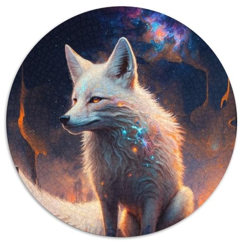 1000-teiliges Puzzle für Erwachsene, Gemälde des weißen Fuchses, anspruchsvolles Denkspiel für Teenager, unterhaltsames interaktives Spiel für die ganze Familie, 1000 Teile (67,5x67,5cm) von WGLINGX