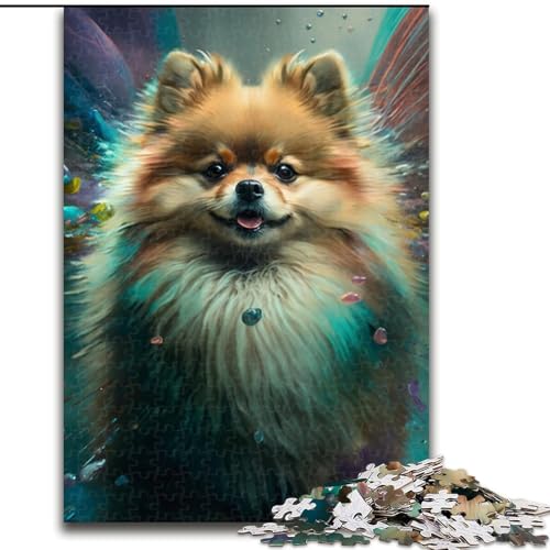 1000-teiliges Puzzle für Erwachsene, Gemälde eines Zwergspitz, 1000 Teile, anspruchsvolles Denkspiel für Teenager, perfekt als Heimdekoration oder Geschenk, Größe 26x38cm 1000-teiliges Puzzle für Erwachsene, Gemälde eines Zwergspitz, 1000 Teile, anspruchsvolles Denkspiel für Teenager, perfekt als Heimdekoration oder Geschenk, Größe 26x38cm von WGLINGX