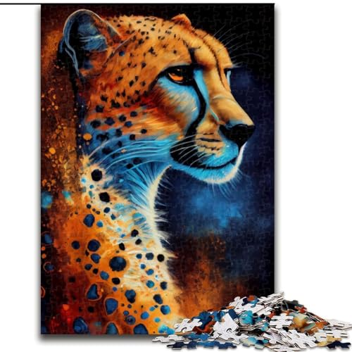1000-teiliges Puzzle für Erwachsene, Geparden-Tuschemalerei, Holzpuzzle, Spaß für die ganze Familie, Basteln, perfekt für Geburtstage, Feiertage, Größe 50x75cm 1000-teiliges Puzzle für Erwachsene, Geparden-Tuschemalerei, Holzpuzzle, Spaß für die ganze Familie, Basteln, perfekt für Geburtstage, Feiertage, Größe 50x75cm von WGLINGX