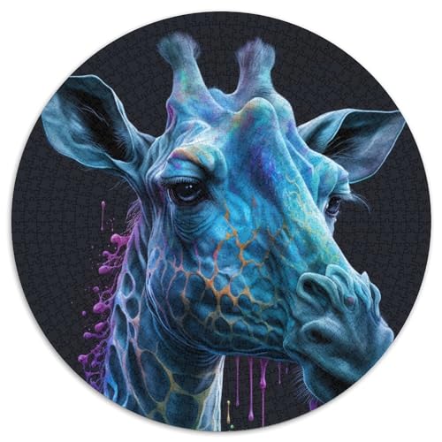 1000-teiliges Puzzle für Erwachsene, Giraffen-Puzzle, anspruchsvolles Denkspiel für Teenager, unterhaltsames interaktives Spiel für die ganze Familie, 1000 Teile (67,5x67,5cm) von WGLINGX