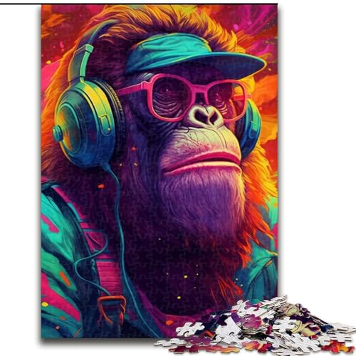 1000-teiliges Puzzle für Erwachsene, Gorilla Hop, Holzpuzzle, Spaß für die ganze Familie, Basteln, perfekt für Geburtstage, Feiertage, Größe 50x75cm 1000-teiliges Puzzle für Erwachsene, Gorilla Hop, Holzpuzzle, Spaß für die ganze Familie, Basteln, perfekt für Geburtstage, Feiertage, Größe 50x75cm von WGLINGX