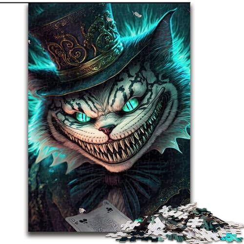 1000-teiliges Puzzle für Erwachsene, Grinsender Cheshire-Puzzle, 1000 Teile, Lernspielzeug, Größe 26x38cm von WGLINGX