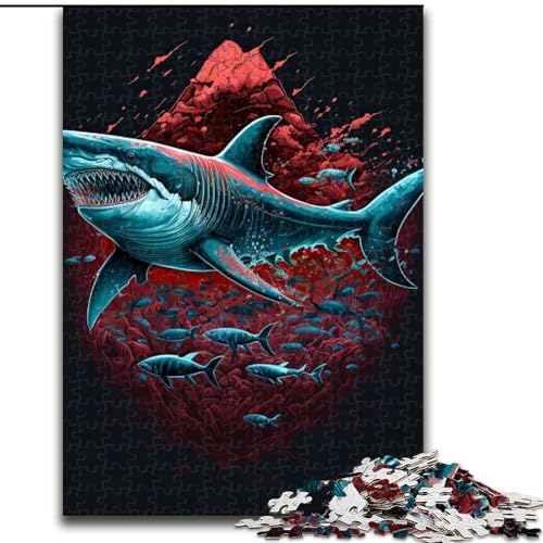 1000-teiliges Puzzle für Erwachsene, Hai, Bunte Puzzles für Erwachsene, 1000 Teile, pädagogisches Spielzeug, Größe 50x75cm 1000-teiliges Puzzle für Erwachsene, Hai, Bunte Puzzles für Erwachsene, 1000 Teile, pädagogisches Spielzeug, Größe 50x75cm von WGLINGX