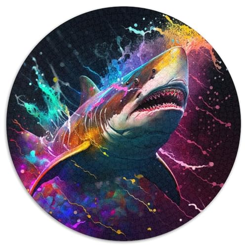 1000-teiliges Puzzle für Erwachsene, Hai-Puzzle, anspruchsvolles Denkspiel für Teenager, unterhaltsames interaktives Spiel für die ganze Familie, 1000 Teile (67,5x67,5cm) von WGLINGX