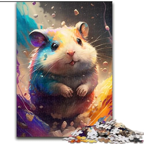 1000-teiliges Puzzle für Erwachsene, Hamster-Mal-Puzzle für Erwachsene, 1000 Teile, EIN tolles Geschenk für Familienspaß (Größe 26x38cm) von WGLINGX