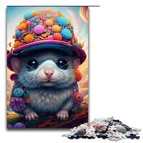 1000-teiliges Puzzle für Erwachsene, Hamster-Puzzle, Lernspielzeug, tolle Geschenke und Spielzeuge (Größe 50 x 75 cm) von WGLINGX